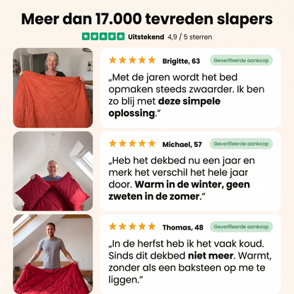 EasySleep® – 2-in-1 all-season dekbed. Sneldrogend & zonder dekbedovertrek