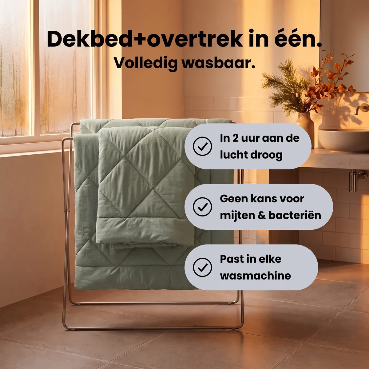 EasySleep® – 2-in-1 all-season dekbed. Sneldrogend & zonder dekbedovertrek
